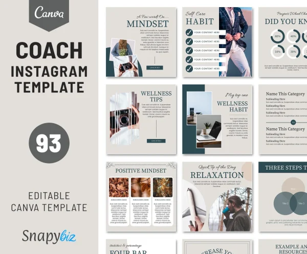 Instagram Coaching | Coach Instagram Templates For Canva | Social Media Toolkit for Coaches | Coaching Stories, IG-80