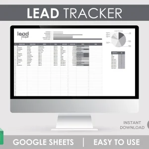 Lead Capture Sheet: Google CRM Template | Sales Contact Logger | Client Management Aid | Digital Lead Organizer