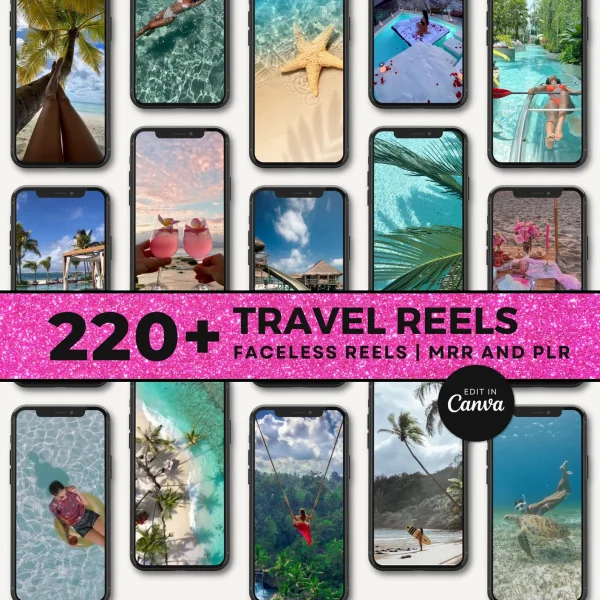 Instagram Travel Reels & Beach Stock Image Bundle