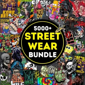 5000+ Latest Streetwear Bundle |PNG,AI,SVG| Tshirt Bundle