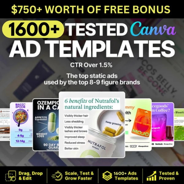 1,600+ Winning Static Ads Canva Templates for High-Converting Campaigns