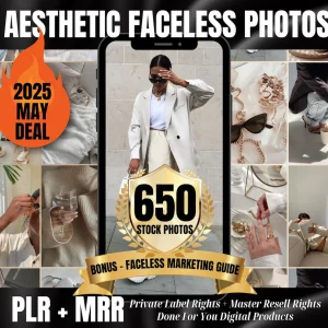 Aesthetic Faceless Stock Photos Bundle for Instagram Reels + MRR PLR Master Resell Rights