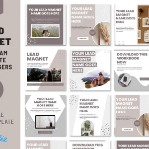 Lead Magnet Instagram Template, Lead Magnet Instagram Post, Canva Lead Magnet, Instagram Funnel Design, Social Media Magnet, Lead Generator