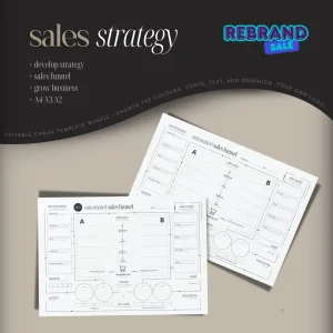 RB SALE* Sales Funnel Strategy • Automated Sales Template • Business Plan • Sales Template • Marketing Strategy • Canva Template
