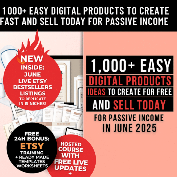 1000 Digital Products Ideas To Create And Sell Today For Passive Income