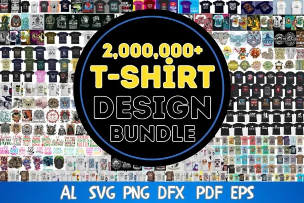 2,000,000+ Mega T-shirt Designs Bundle